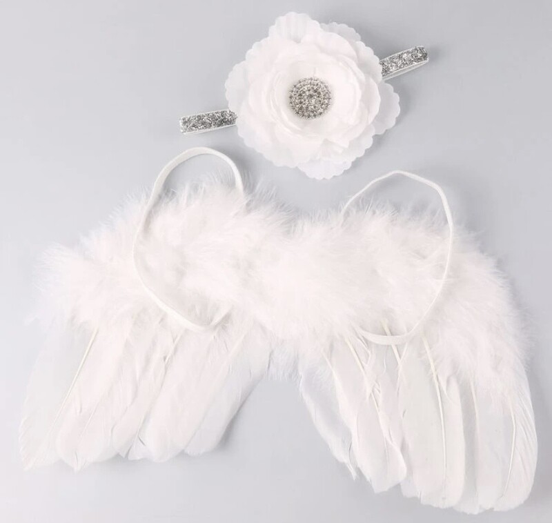 Newborn Feathered Angel Wings