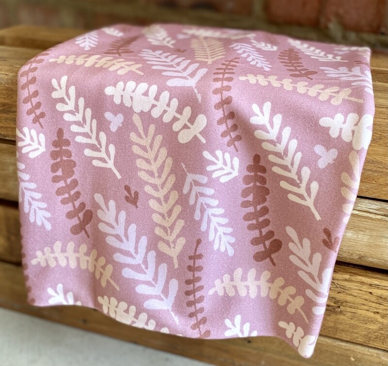 Pink &amp; Cream Leaves Blanket
