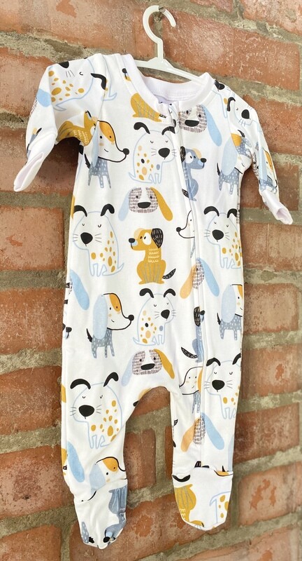 Puppies Romper - Footy &amp; Zip