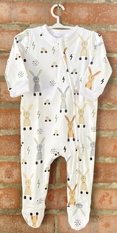 Skating Bunnies Romper - Footy &amp; Zip