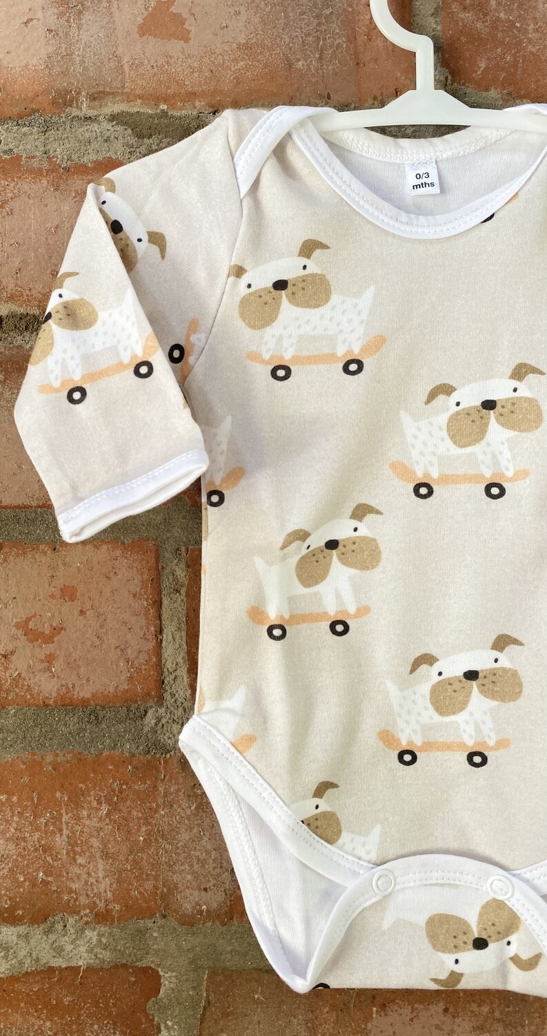 Skateboard Puppy Onesie Classic - Long Sleeve