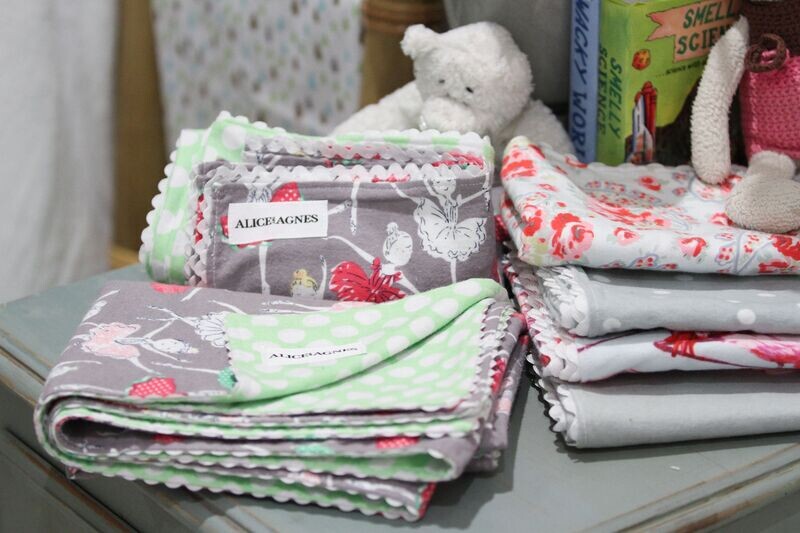 “Nina does the Polkadraai” Flannel Blanket