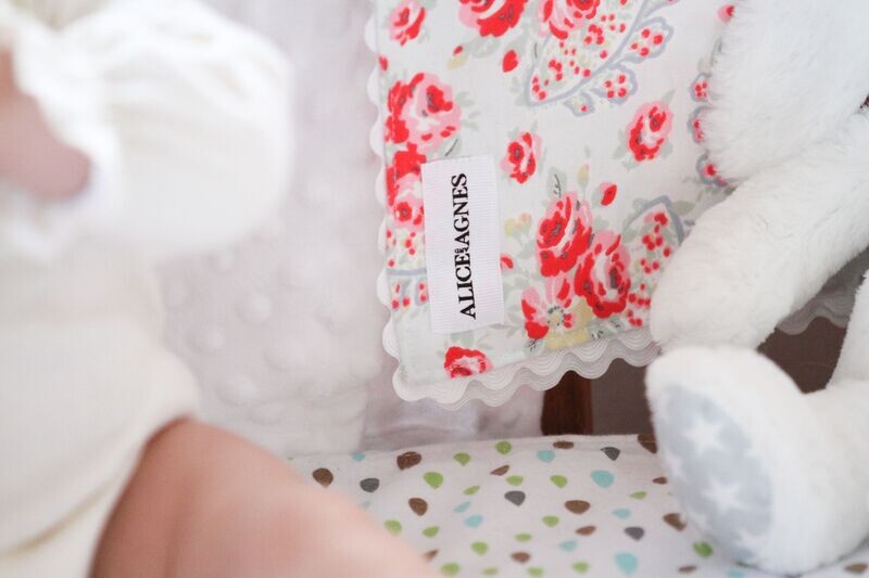 “Paisley &amp; Roses” Flannel Blanket