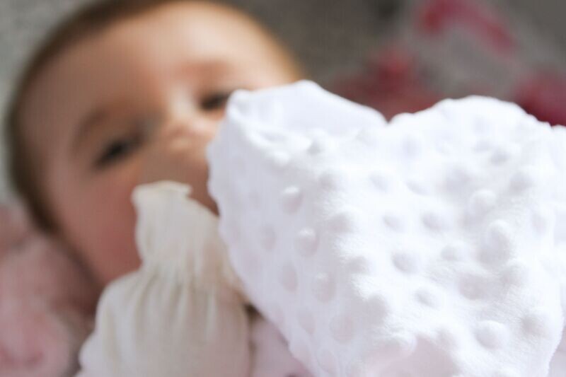 “Minky” White Coral Fleece