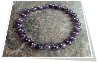 Bracelet en pierre naturelle &quot;Améthyste&quot; 8 mm