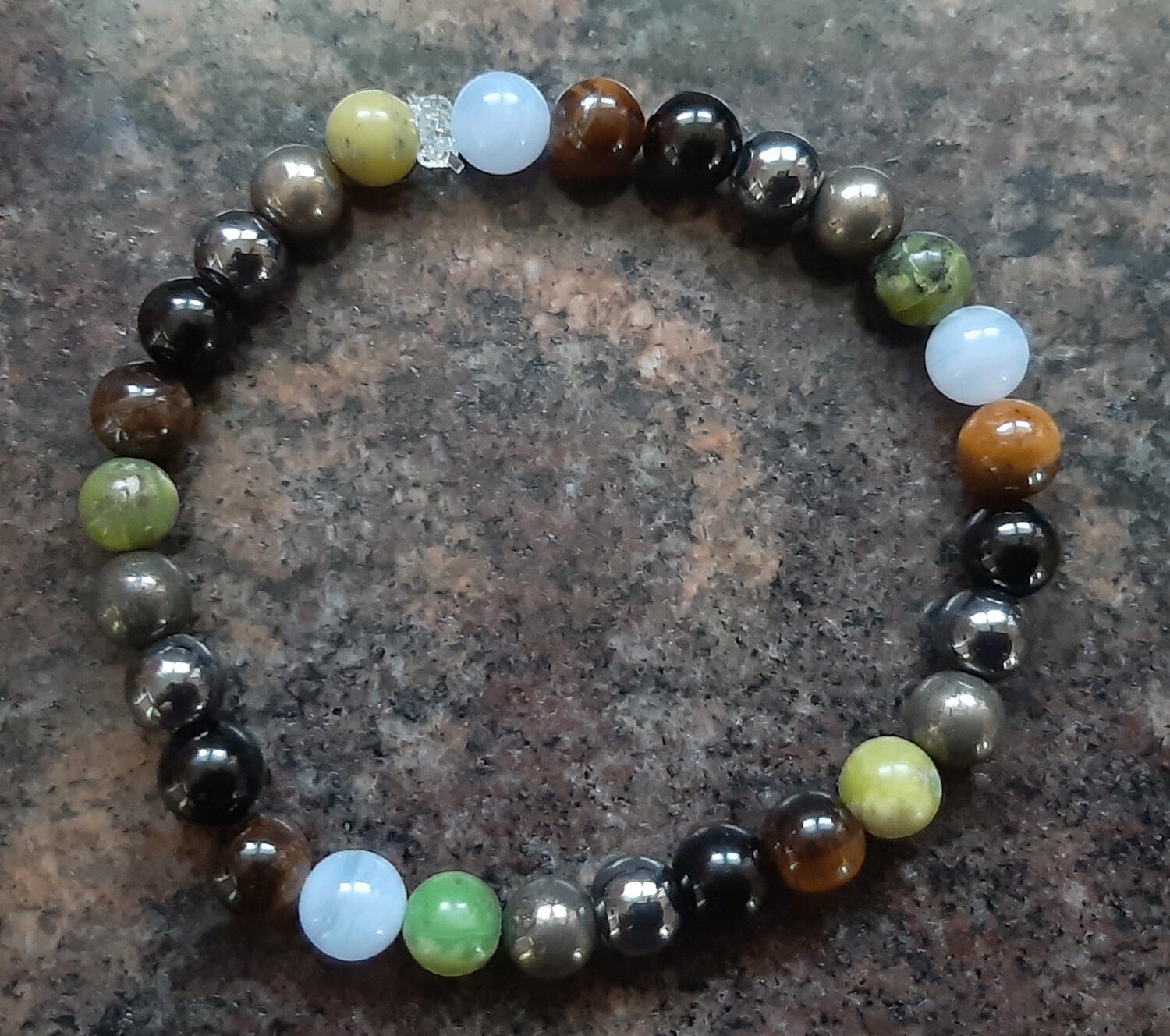 Bracelet en pierre naturelle &quot;pour gagner en justice&quot; 8 mm