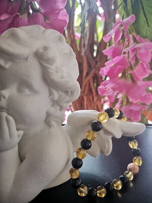 Bracelet en pierre naturelle &quot;couples&quot; 8 mm
