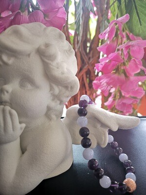 Bracelet en pierre naturelle &quot;Autonomie&quot; 8 mm