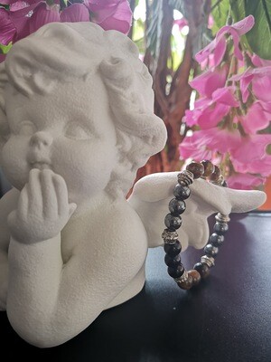 Bracelet en pierre naturelle &quot;Protection Modèle 2&quot; 8 mm