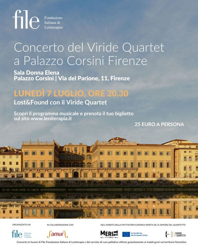 Biglietto per il concerto del Viride Quartet a Palazzo Corsini
