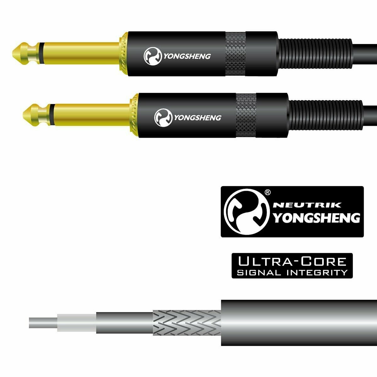TGI WIRED CABLE - PRO GUITAR CABLE, YONGSHENG NEUTRIK 10ft/3m