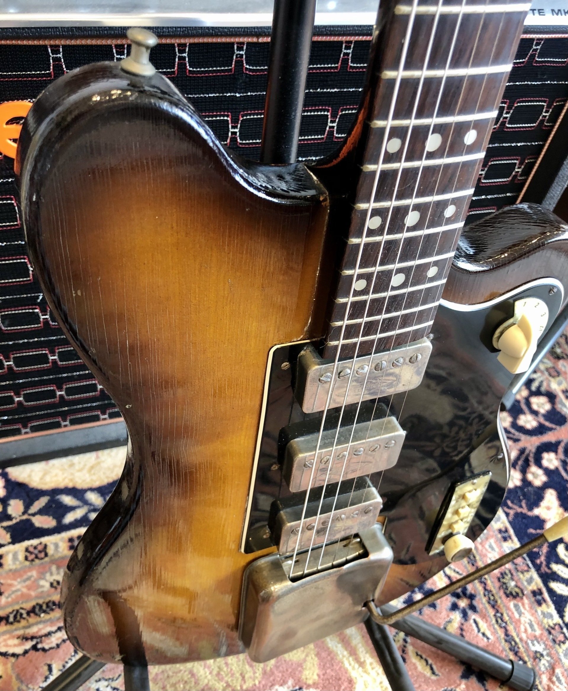 1961 Hofner V3 Solid Guitar with brand new TGI hard case