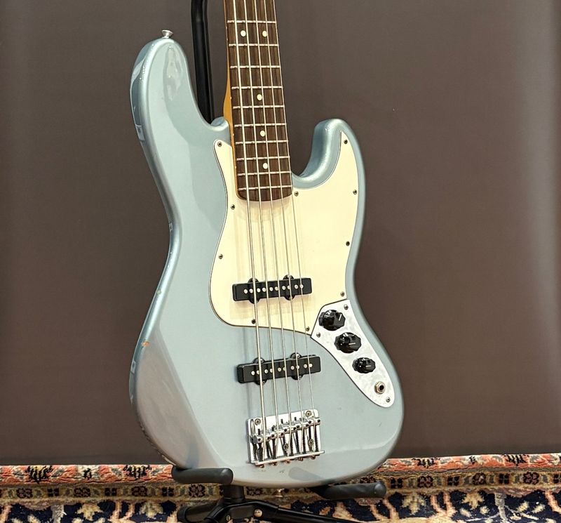2002 Fender Standard Jazz Bass V - Blue Agave