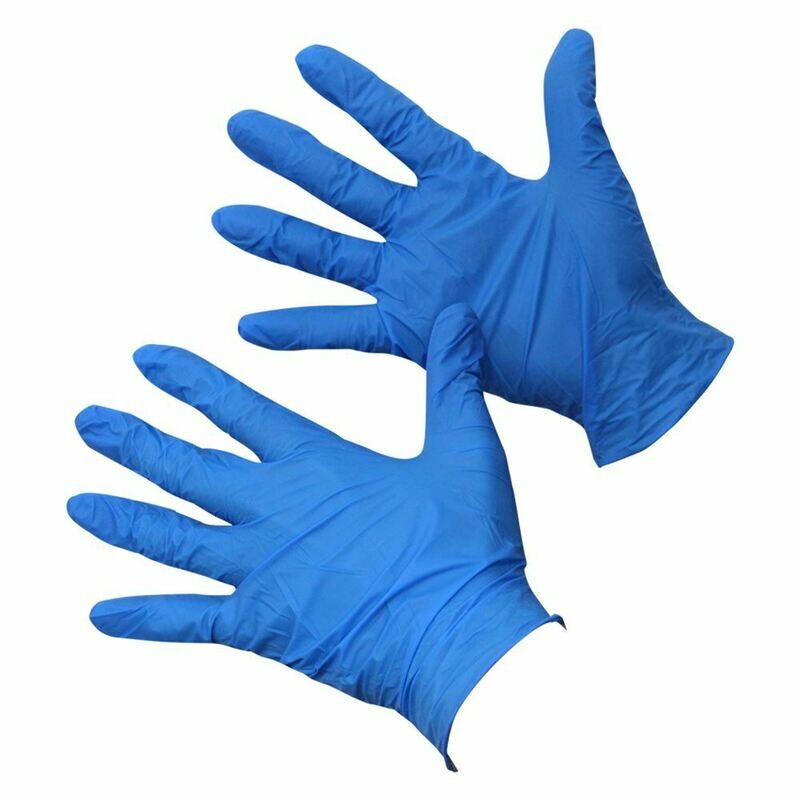 Blue Nitrile Gloves Large