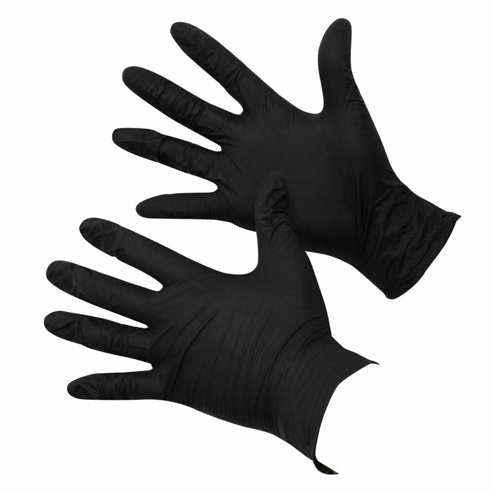 Black Nitrile Gloves Large