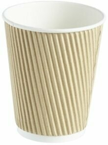 12oz Pure Kraft Ripple Wrap Paper Coffee Cup
