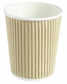 8oz Pure Kraft Ripple Wrap Paper Coffee Cup