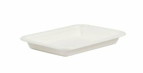 Compostable Bagasse Chip Trays 7"