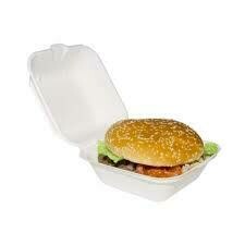 Bagasse Compostable Burger Boxes 6"