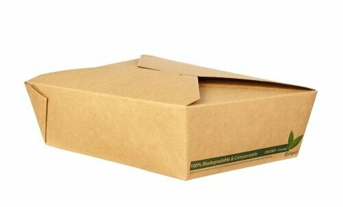 No3 Compostable PLA Kraft Food Cartons 69oz