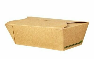 No6a Compostable PLA Kraft Food Cartons 25oz