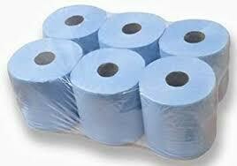 Blue Centrefeed Roll Flat Sheet 150m