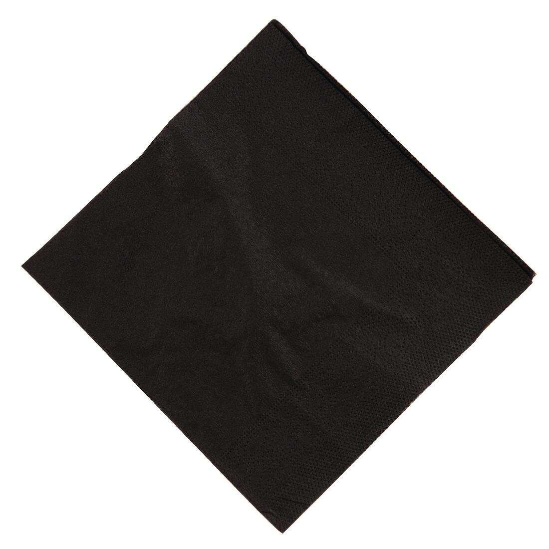 Poppies Black Cocktail Napkins Box 4,000