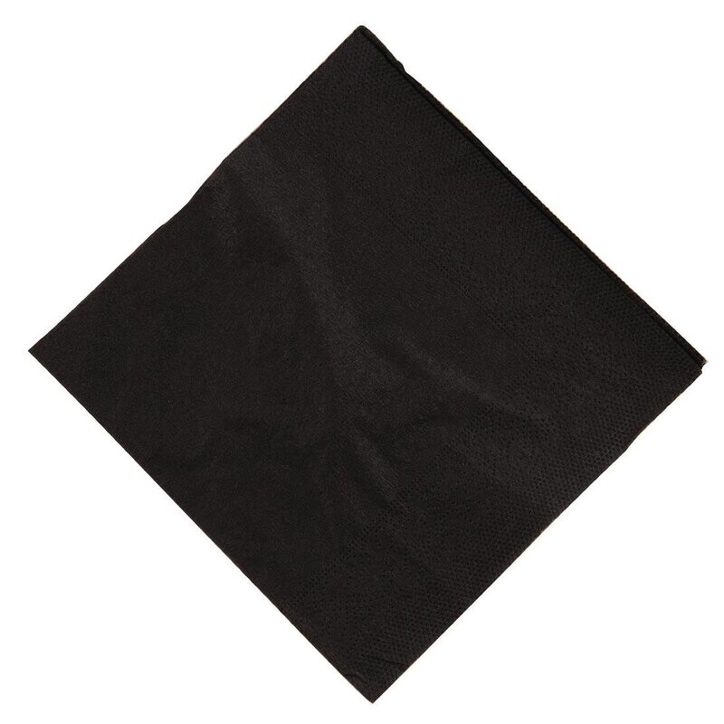 Poppies Black Cocktail Napkin Pack Of 200