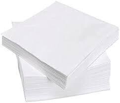 Poppies white Napkins 40cm 4fold 2 ply Napkins