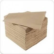 Poppies Kraft Recycled Napkins 1/4 33x33cm