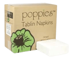 Poppies Tablin Airlaid white Napkins 40cm 8fold Napkins