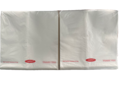 Greaseproof Bags White 10 x 10 Printed Thank You Pk 1,000