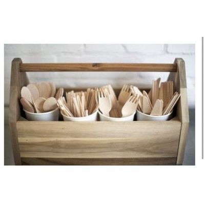 Wooden Cutlery, carriers and Sleeves