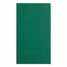 Poppies Forest Green 2Ply  1/8 Napkins 40x40cmPK125