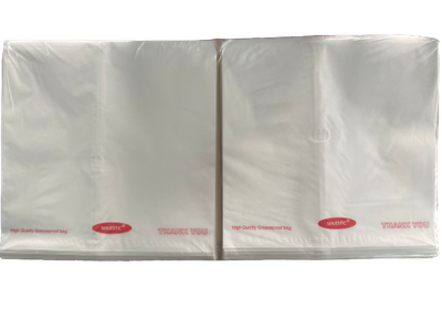 Greaseproof Bags White 10 x 10 Printed Thank You Pk 1,000