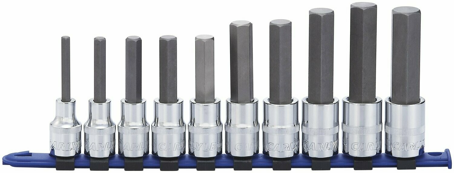 Carlyle Tools by NAPA: 10 Piece 1/2IN Dr Metric Hex Bit Socket Set