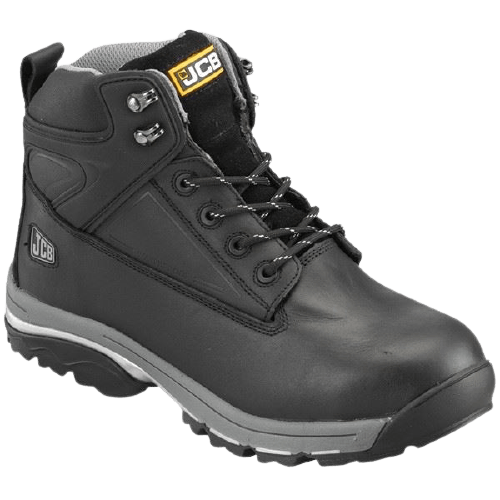 JCB FAST TRACK LEATHER SAFETY BOOTS S3 BLACK