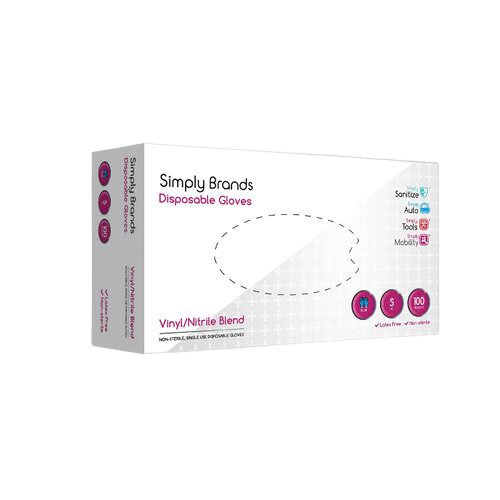 Simply Brands - NITRILE DISPOSABLE GLOVES (BLACK)