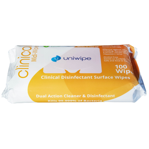 Uniwipe - Clinical Midi Disinfectant Surface Wipes Pack Of 200