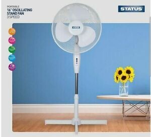 Status - 3 Speed Oscillating Stand Fan 16