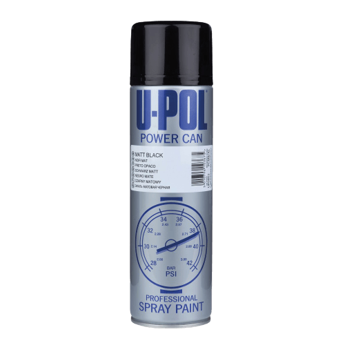 U-Pol - Powercan Matt Black (500ml)