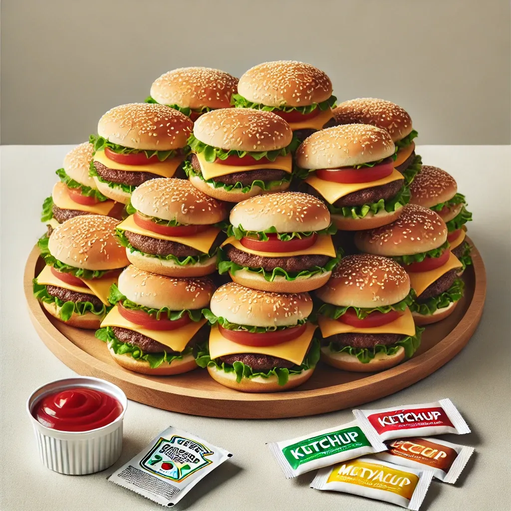 🌭🍔 Hot Dogs &amp; Hamburgers Duo Platter 🍔🌭