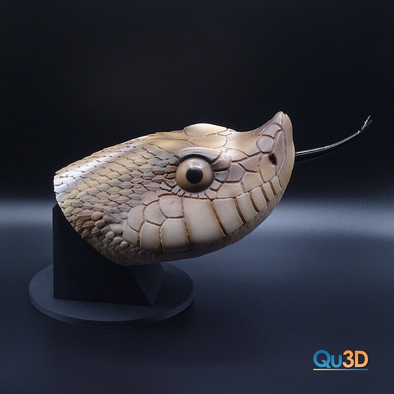 Hognose Snake - Heterodon nasicus - 3D Printing Model High-Polygon Including Tongue