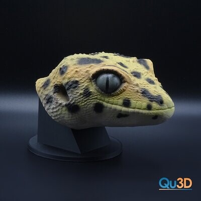 Leopardgecko-Kopf-Portrait 3D-Druck-Modell