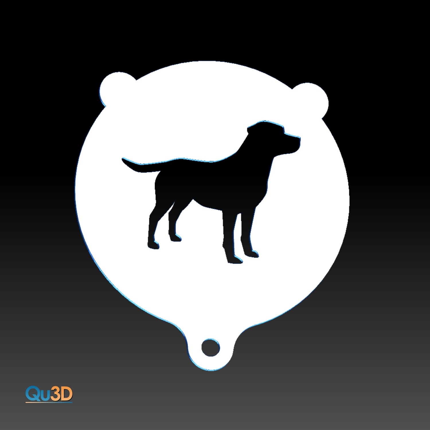 Cappuccino Backschablone  Labrador II 3D-Druck-Modell