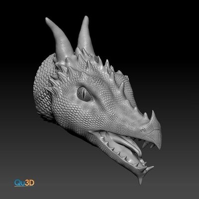 Dragon Herreo Portrait 3D Druck Modell