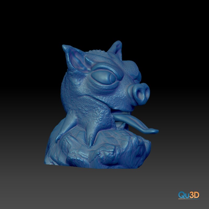 STL 3D Print File Fantasy Model Model "Gyrill" Sticking Out Tongue High Polygon