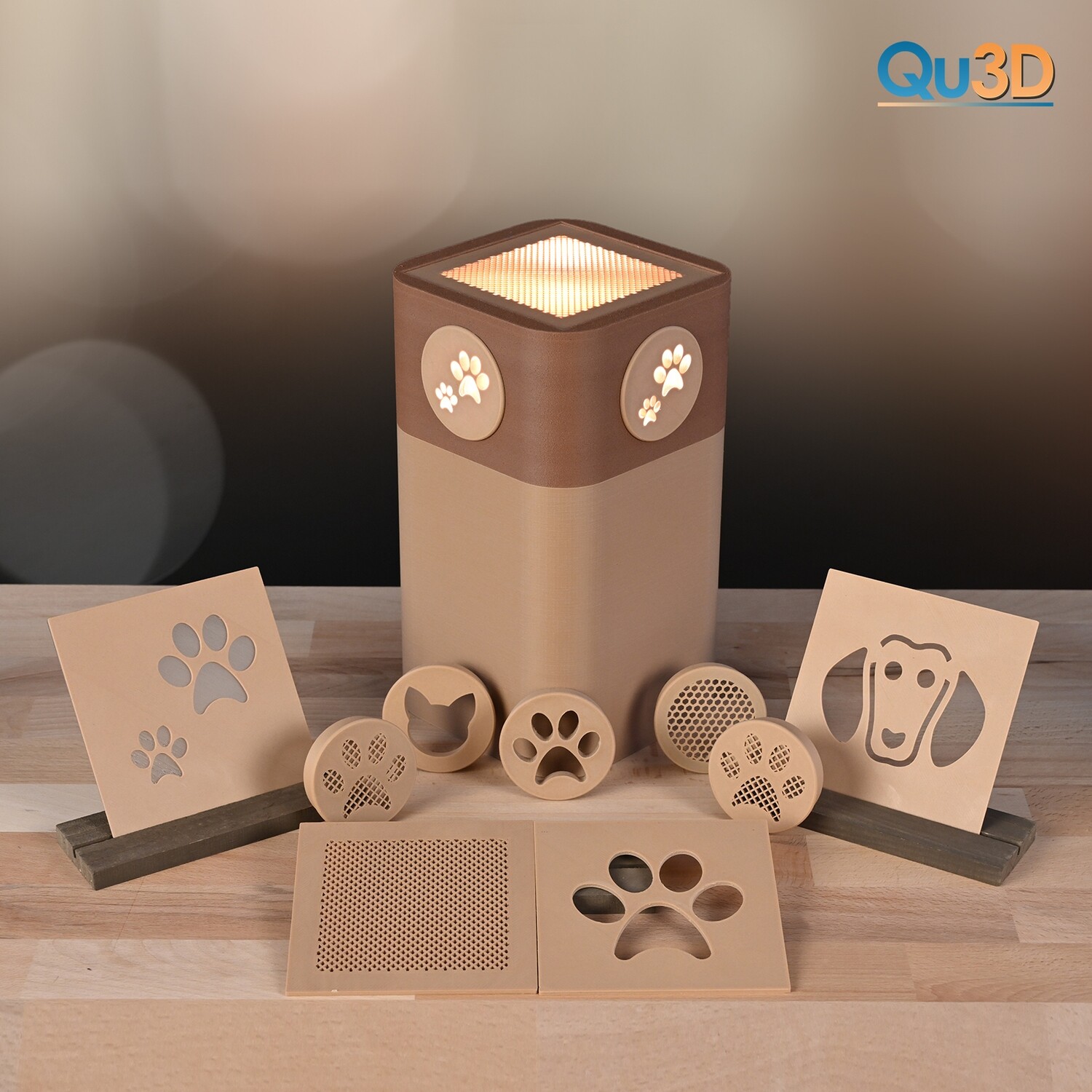 Tischlampe mit wechselbaren Motiven 3D Modell