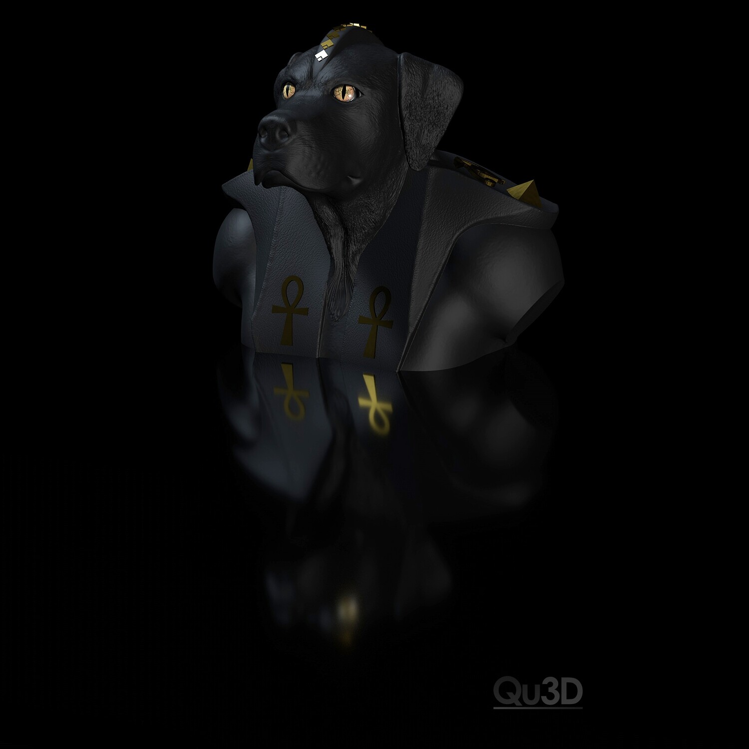 Labrador Anubis-Bust - 3D Druck Modell