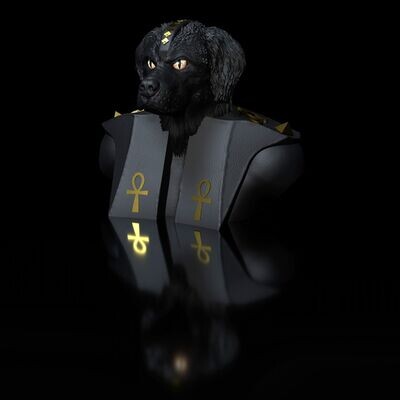 Berner-Sennenhund-Anbubis-Bust 3D Druck Modell